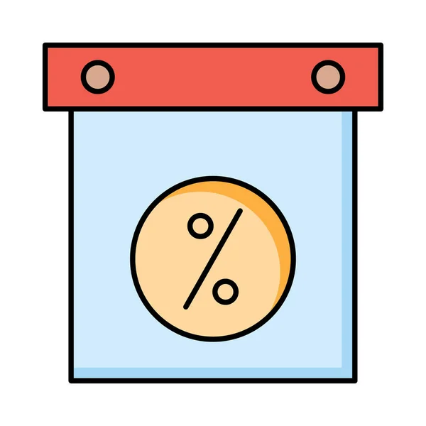 Coupon Discount Flat Icon Vector Illustration — Stock Vector