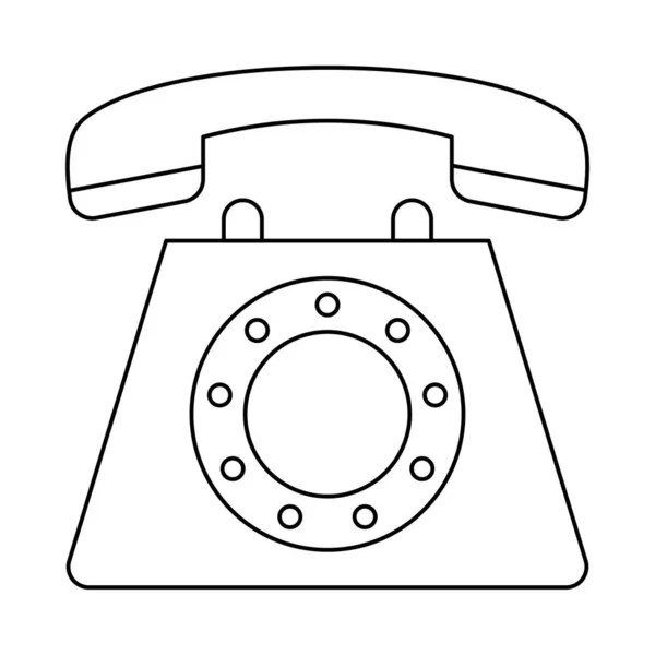 Festnetztelefon Flat Icon Vektor Illustration — Stockvektor