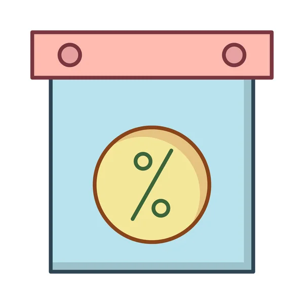 Coupon Discount Flat Icon Vector Illustration — Stock Vector