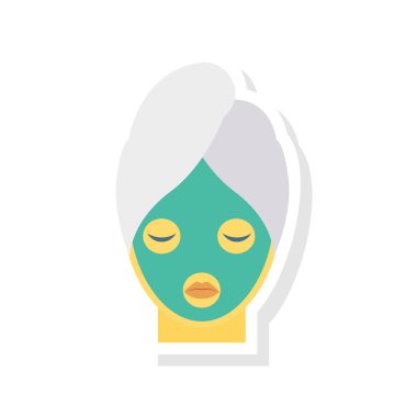 Güzellik düz renk vektör simgesi 