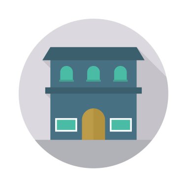 Renk bina düz vektör simgesi 