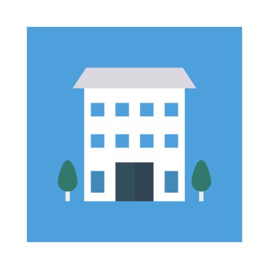 Renk bina düz vektör simgesi 