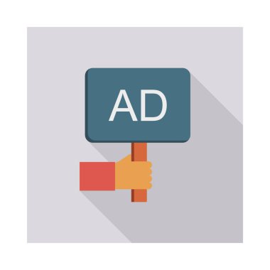 Renk düz vektör simgesi pazarlama reklam 