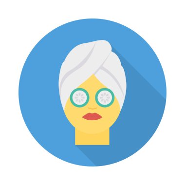 Güzellik düz renk vektör simgesi 