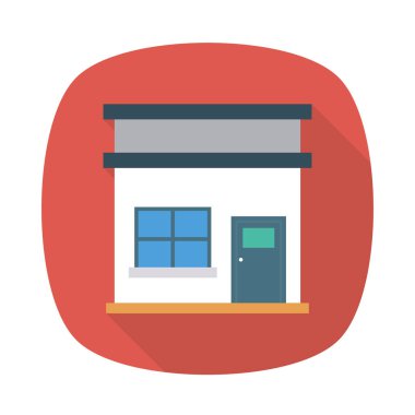 Renk bina düz vektör simgesi 