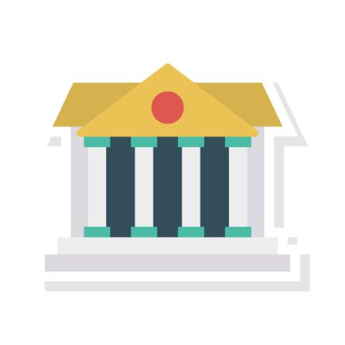 Renk bina düz vektör simgesi 