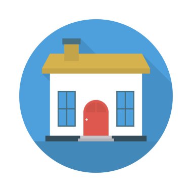 Renk bina düz vektör simgesi 