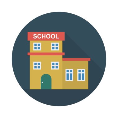 Renk bina düz vektör simgesi 