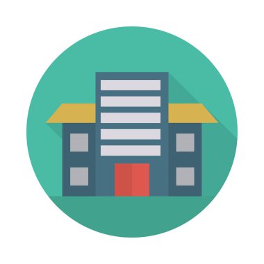 Renk bina düz vektör simgesi 