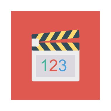 Clapper kurulu reklamlar illüstrasyon vektör 