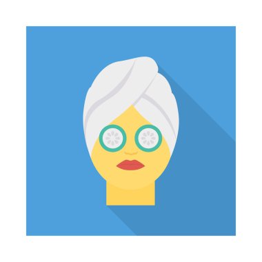 Güzellik düz renk vektör simgesi 