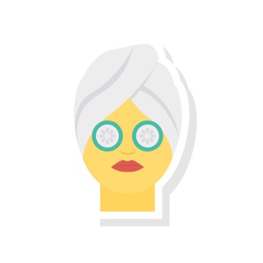 Güzellik düz renk vektör simgesi 