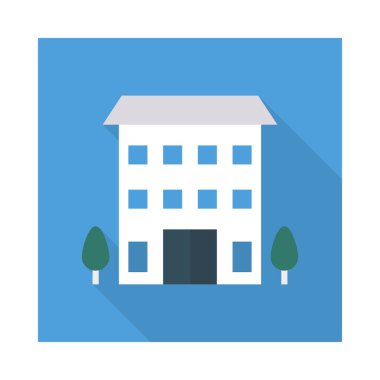 Renk bina düz vektör simgesi 