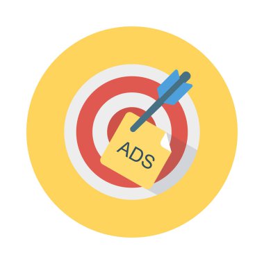 reklamlar hedef pazarlama vektör çizim 