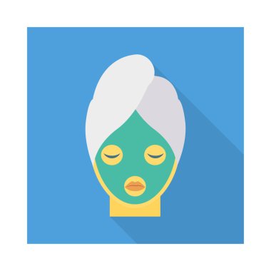 Güzellik düz renk vektör simgesi 