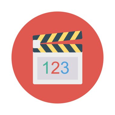 Clapper kurulu reklamlar illüstrasyon vektör 