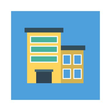 Renk bina düz vektör simgesi 