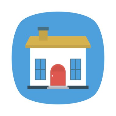 Renk bina düz vektör simgesi 