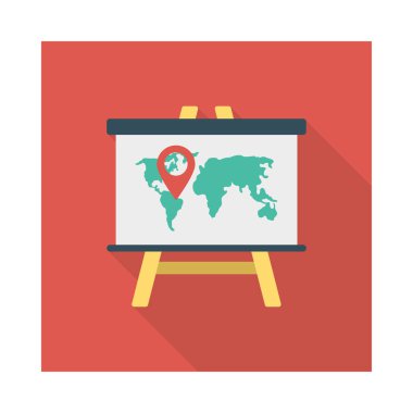 Renk düz vektör simgesi pazarlama reklam 