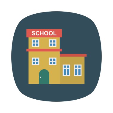 Renk bina düz vektör simgesi 