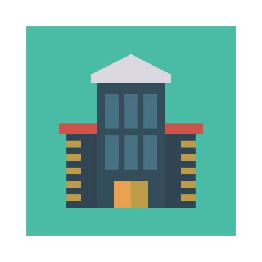 Renk bina düz vektör simgesi 