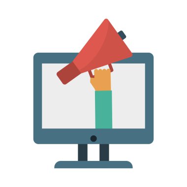 reklam online pazarlama vektör çizim 