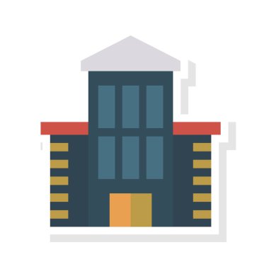 Renk bina düz vektör simgesi 