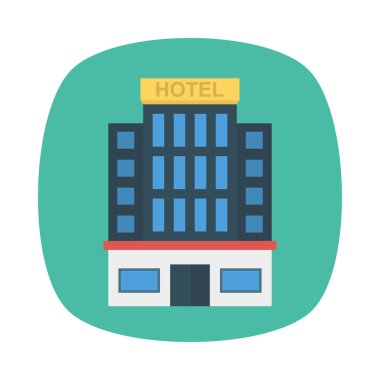 Renk bina düz vektör simgesi 