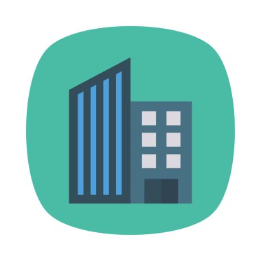 Renk bina düz vektör simgesi 