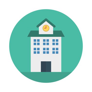 Renk bina düz vektör simgesi 