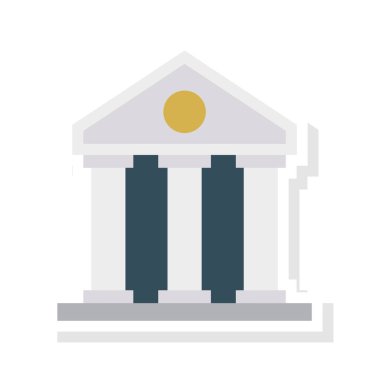 Renk bina düz vektör simgesi 