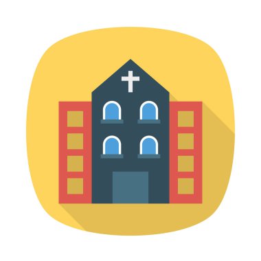 Renk bina düz vektör simgesi 