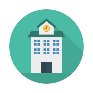 Renk bina düz vektör simgesi 