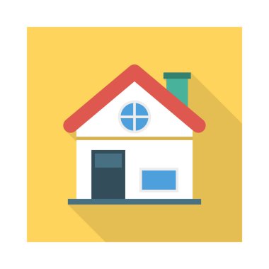 Renk bina düz vektör simgesi 