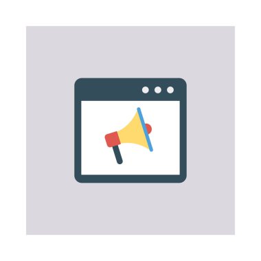 megafon reklam tarayıcı vektör çizim 