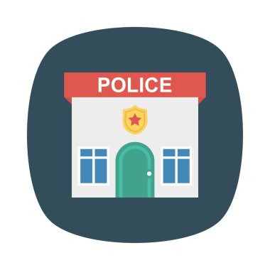 Renk bina düz vektör simgesi 