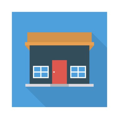 Renk bina düz vektör simgesi 