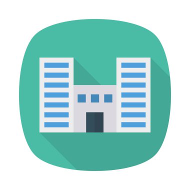 Renk bina düz vektör simgesi 