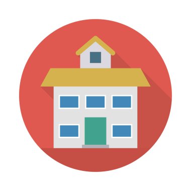 Renk bina düz vektör simgesi 