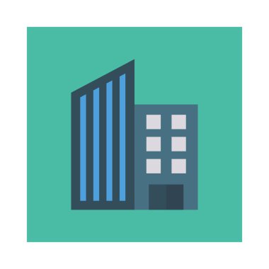 Renk bina düz vektör simgesi 