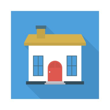 Renk bina düz vektör simgesi 