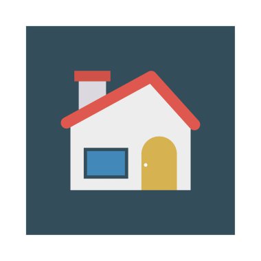 Renk bina düz vektör simgesi 