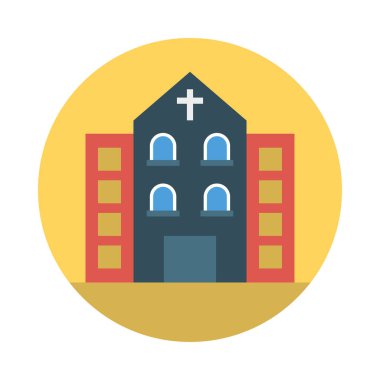 Renk bina düz vektör simgesi 