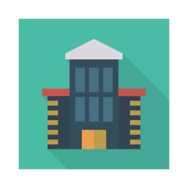 Renk bina düz vektör simgesi 