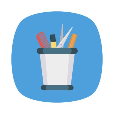 Güzellik Salonu düz renk vektör simgesi 