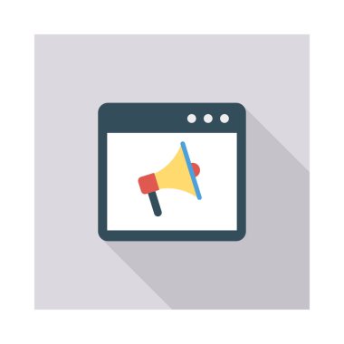 Renk düz vektör simgesi pazarlama reklam 