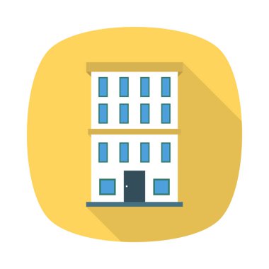 Renk bina düz vektör simgesi 