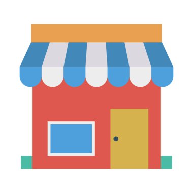 Renk bina düz vektör simgesi 