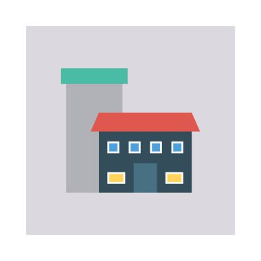 Renk bina düz vektör simgesi 