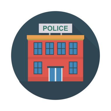 Renk bina düz vektör simgesi 